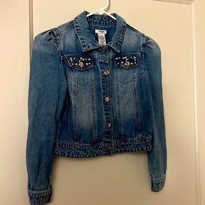 Bebe girls jean jacket size:14